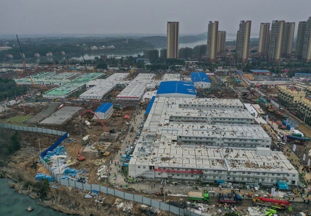 Epicentro do surto de coronavírus em Wuhan (Foto: Anadolu Agency / Colaborador via Getty Images)